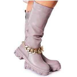 PB1 Cizme Înalte Cecina Grey gri