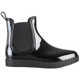 SHELOVET Galoși lăcuți pe platformă negru SHELOVET Galoși lăcuți pe platformă negru