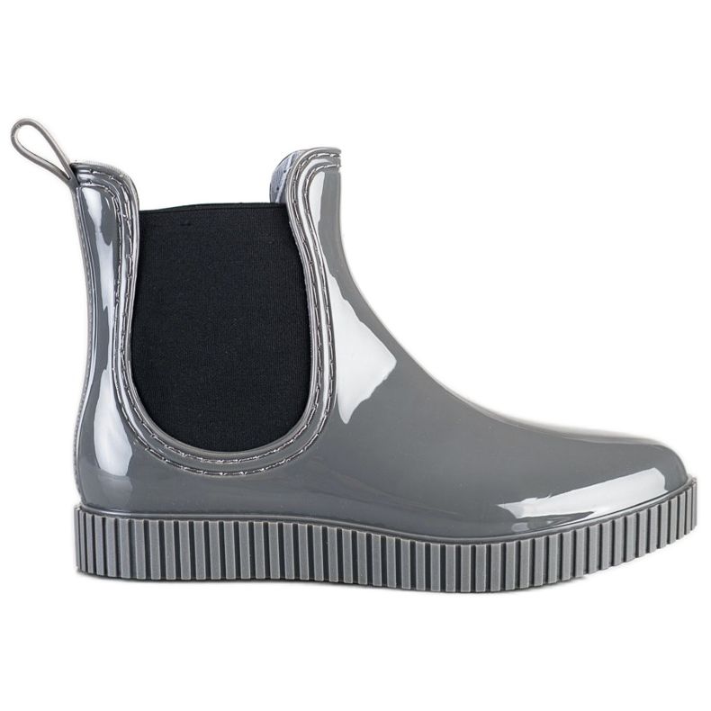 SHELOVET Galoși lăcuți pe platformă gri