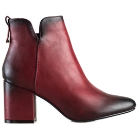 M.Daszyński Cizme maro cu izolație roșu