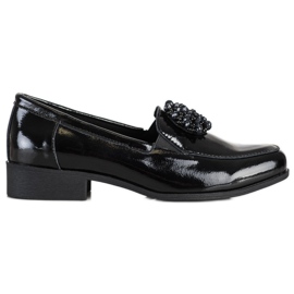 Filippo Pantofi din piele cu un ornament negru