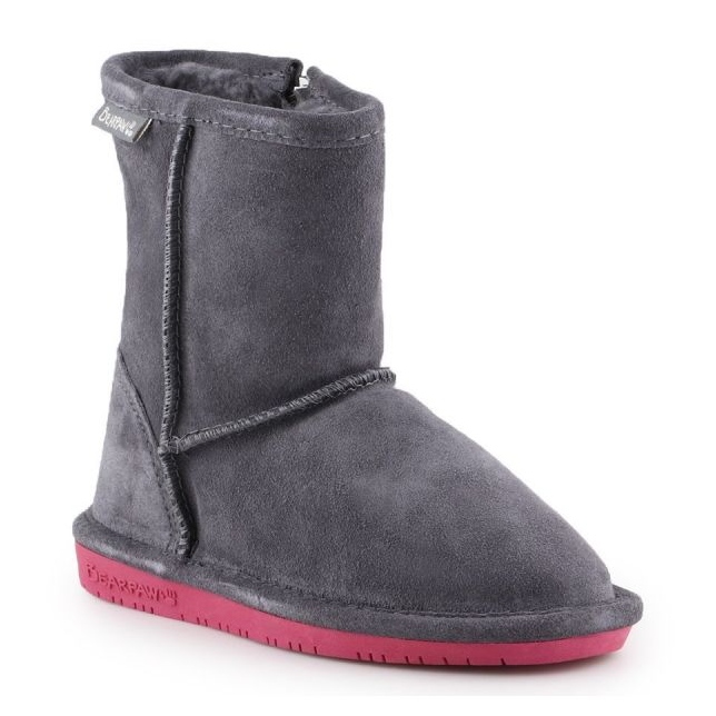 Cizme de iarnă BearPaw Emma Toddler Zipper 608TZ-903 Charcoal Pomberry gri