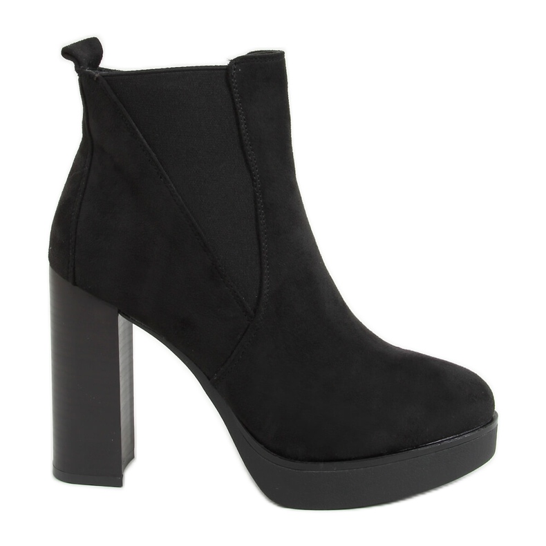 Cizme pe stâlp și platformă negru 9568 Negru