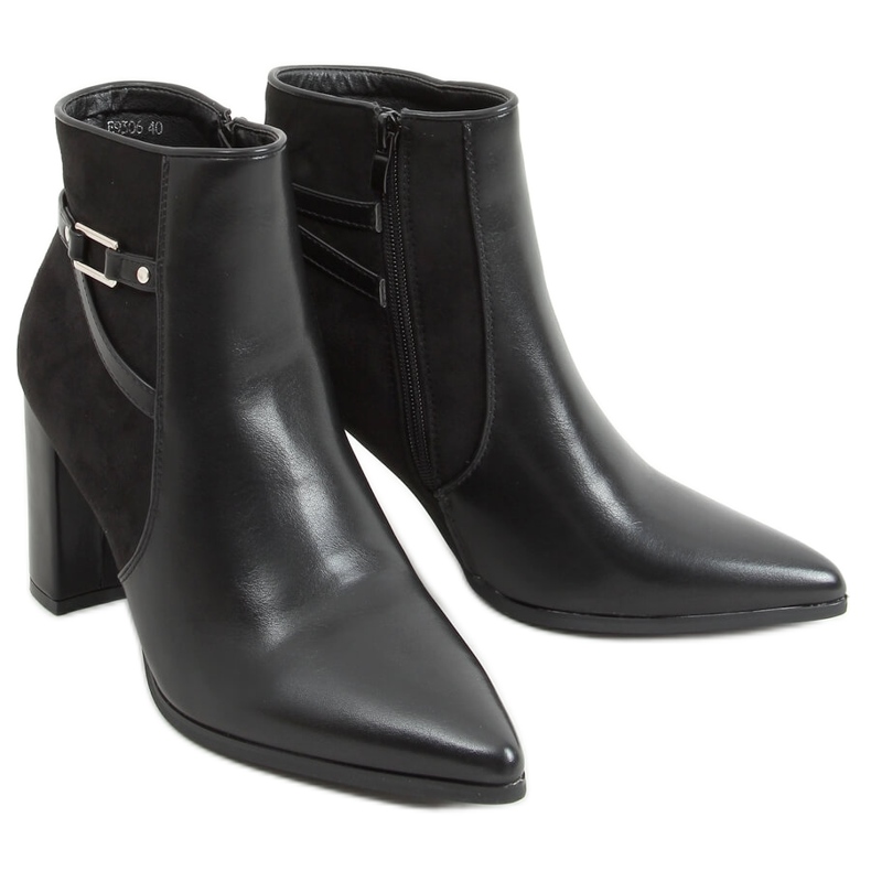 Cizme negre cu toc înalt E9306 Negru Cizme negre cu toc înalt E9306 Negru