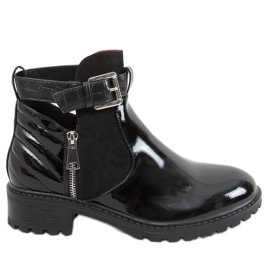 Cizme negre M565 Negre decupate negru Cizme negre M565 Negre decupate negru