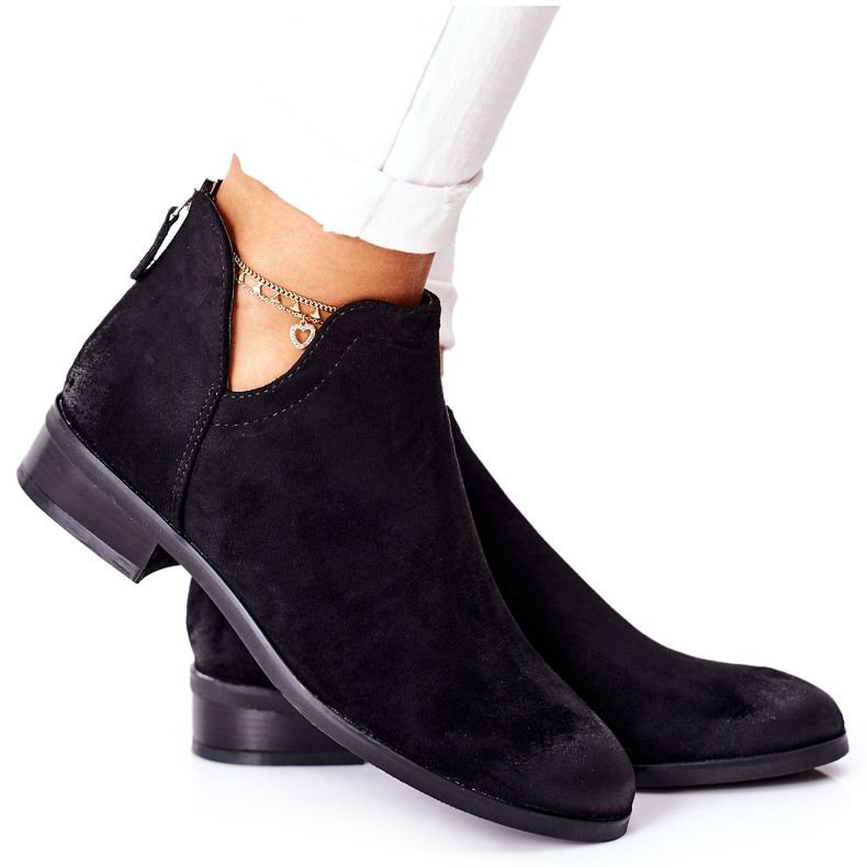 Vinceza Cizme de damă din piele de căprioară Joaliene negre negru