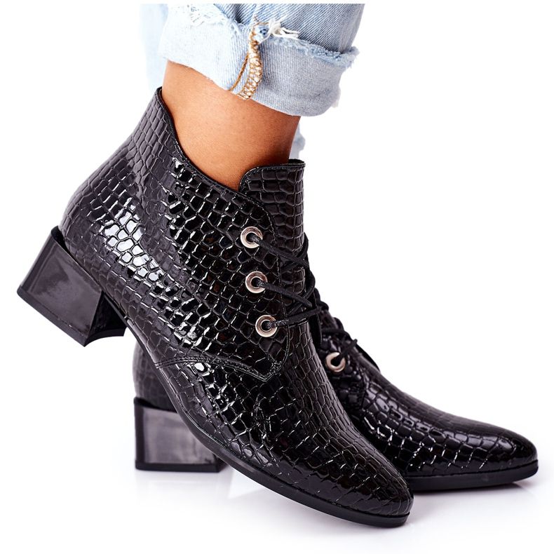 Vinceza Cizme negre cu toc înalt Albeq negru