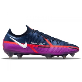 Pantofi de fotbal Nike Phantom GT2 Elite Fg M CZ9890-415 portocaliu, violet, bleumarin violet
