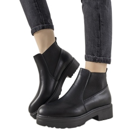 Cizme negre clasice cu un Santacruz elastic negru