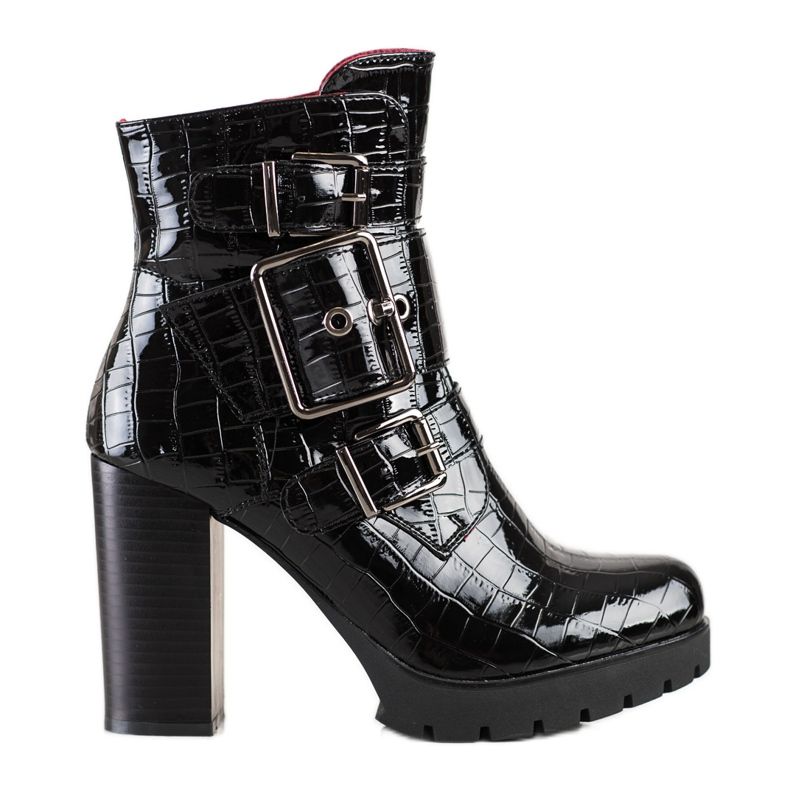 Erynn Cizme cu toc înalt de modă negru Erynn Cizme cu toc înalt de modă negru