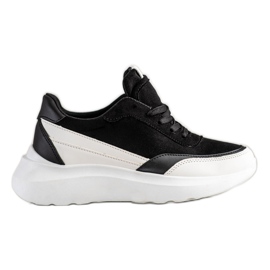 SHELOVET Adidași din piele neagră negru SHELOVET Adidași din piele neagră negru