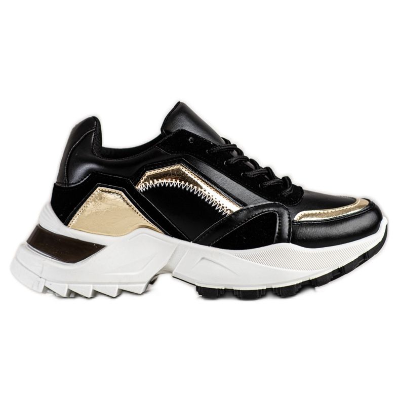 SHELOVET Adidași eleganți negru SHELOVET Adidași eleganți negru