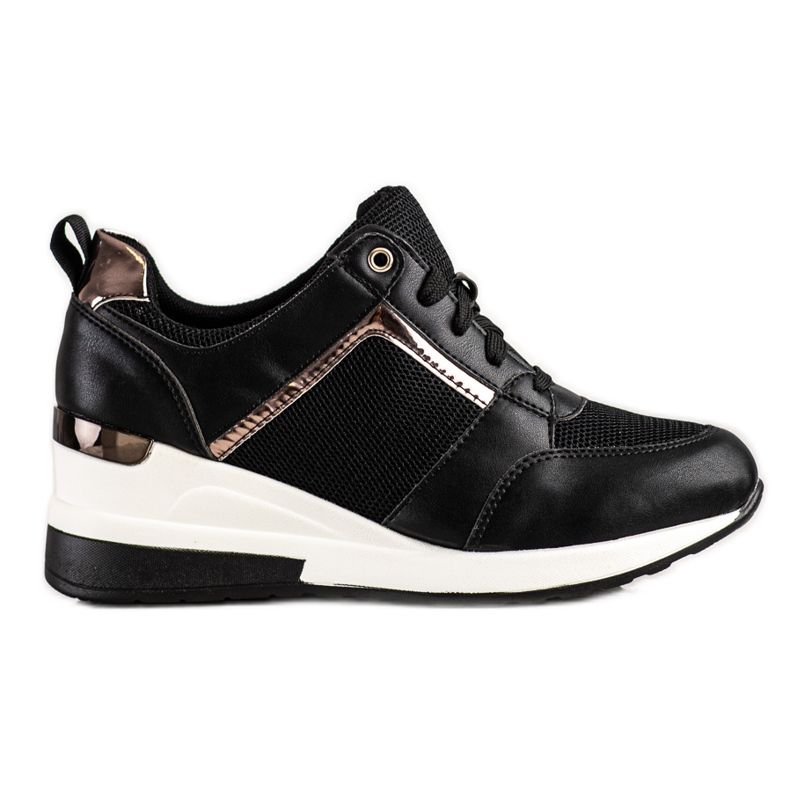 Sweet Shoes Adidași cu pană cu plasă negru