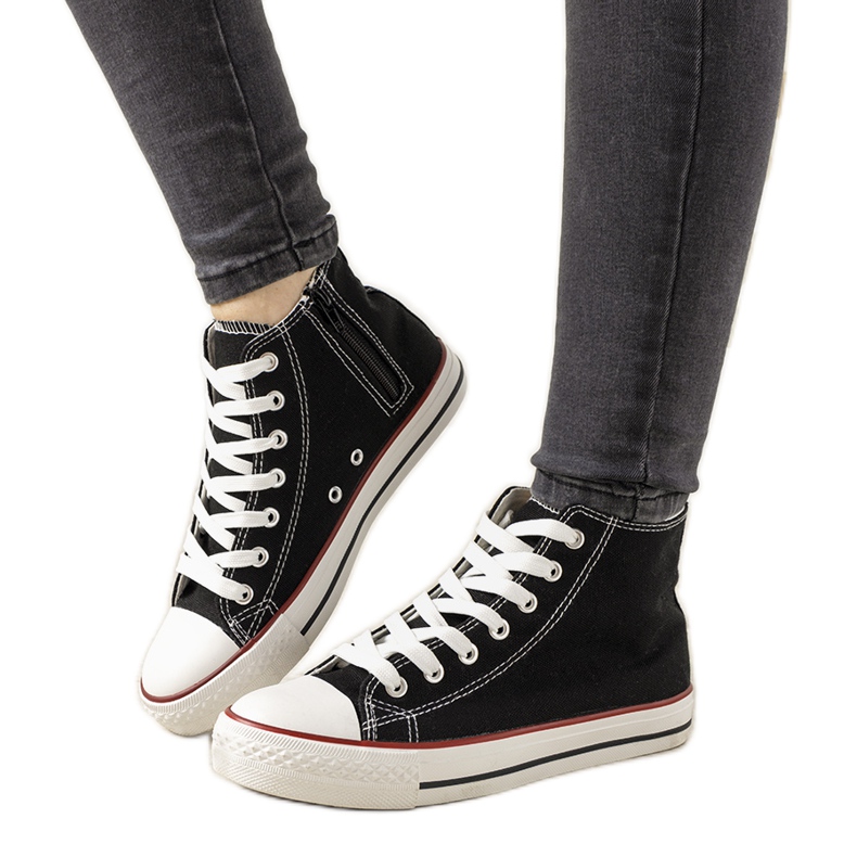 Adidași negri pentru gleznă Mediana negru