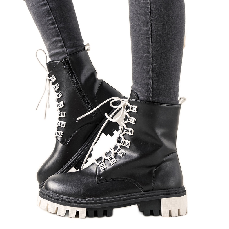 Cizme de damă negre de la Asha negru