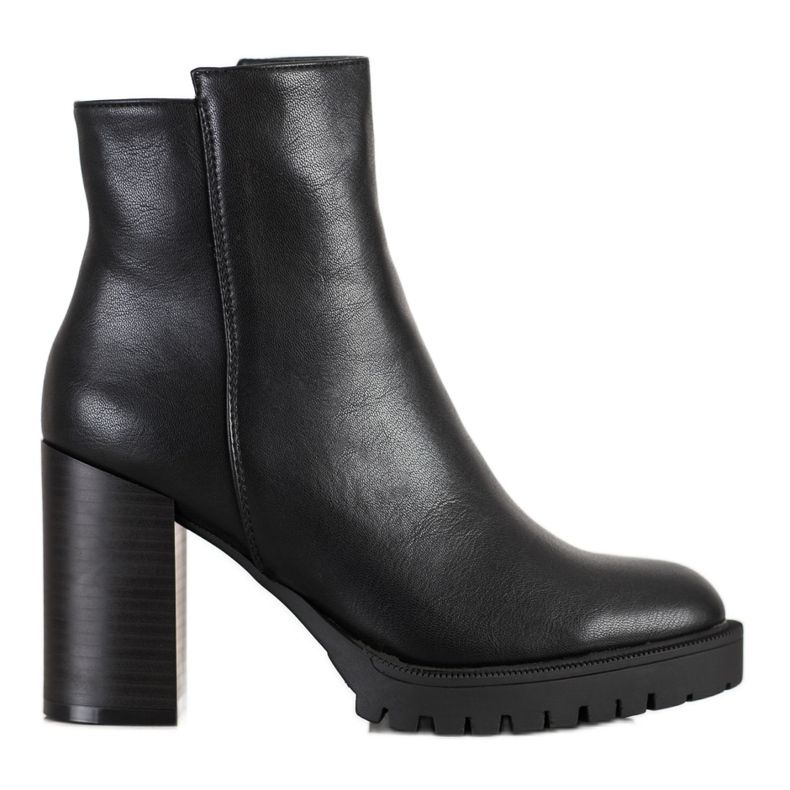 Lovery Cizme clasice din piele ecologică negru