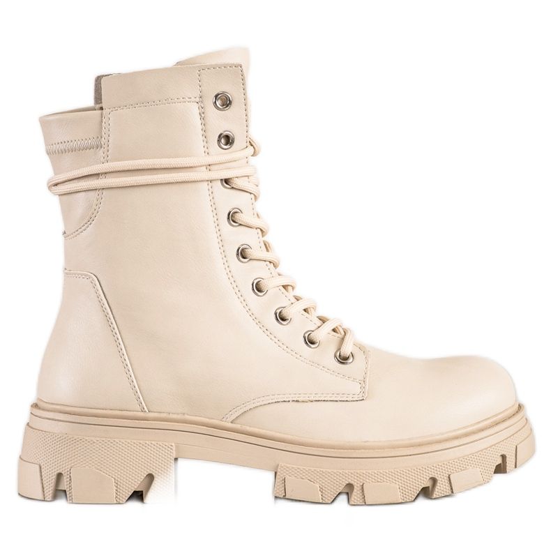 Bestelle Muncitori cu cordon cu piele ecologică bej