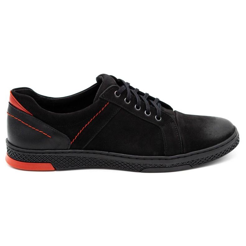 KOMODO Pantofi casual din piele pentru bărbați 883LK negru