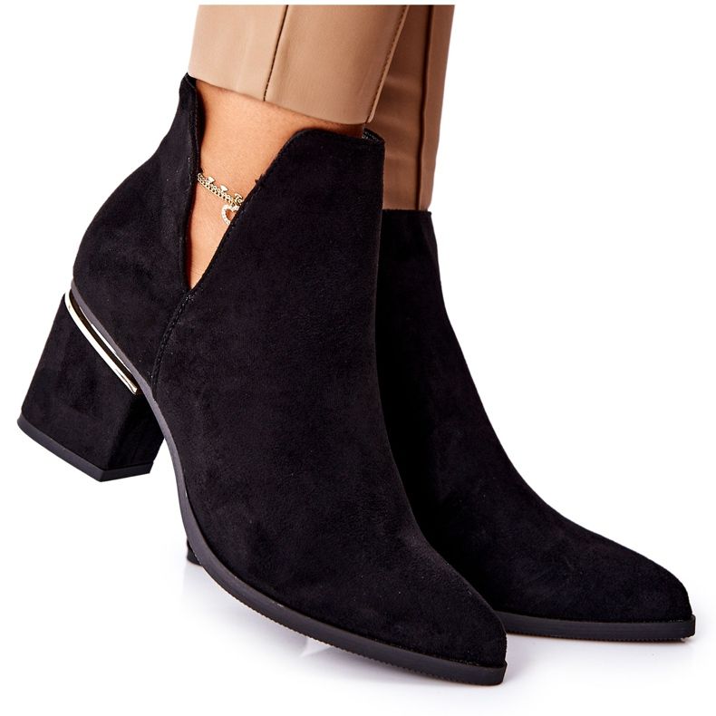 PS1 Cizme din piele de căprioară cu decupaje negru Noel PS1 Cizme din piele de căprioară cu decupaje negru Noel