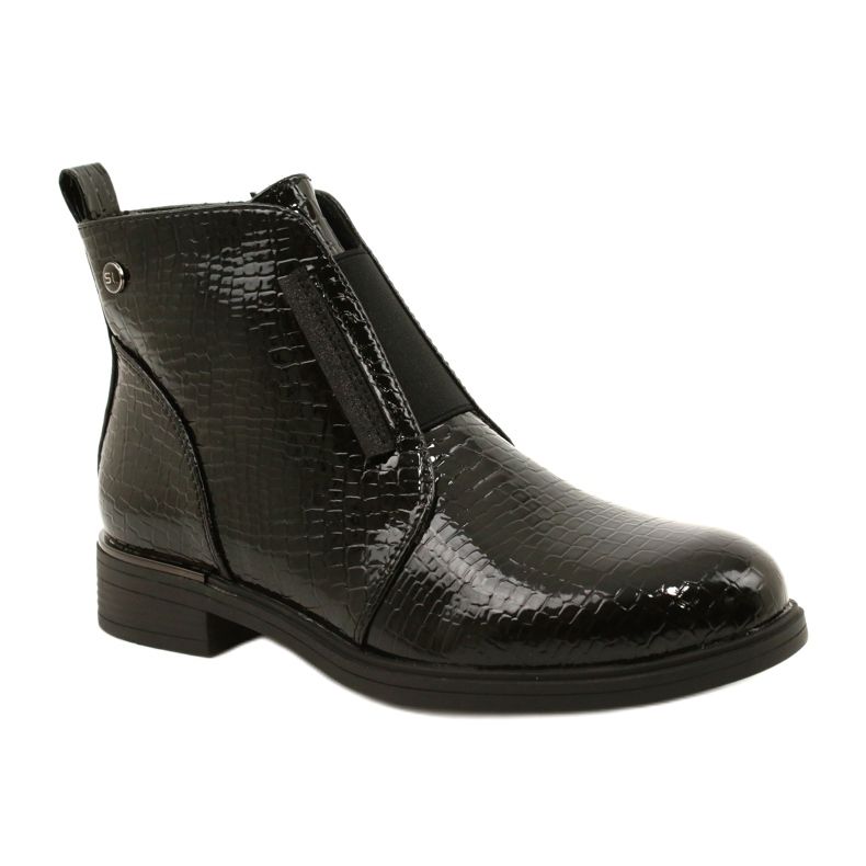 Botine patentate cu model animal Sergio Leone BT400 Black negru