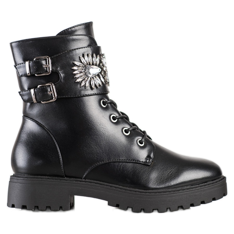 Bestelle Muncitori eleganți cu cristale negru Bestelle Muncitori eleganți cu cristale negru