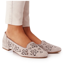 Mocasini ajurati Sergio Leone BL627 Cappuccino gri Mocasini ajurati Sergio Leone BL627 Cappuccino gri