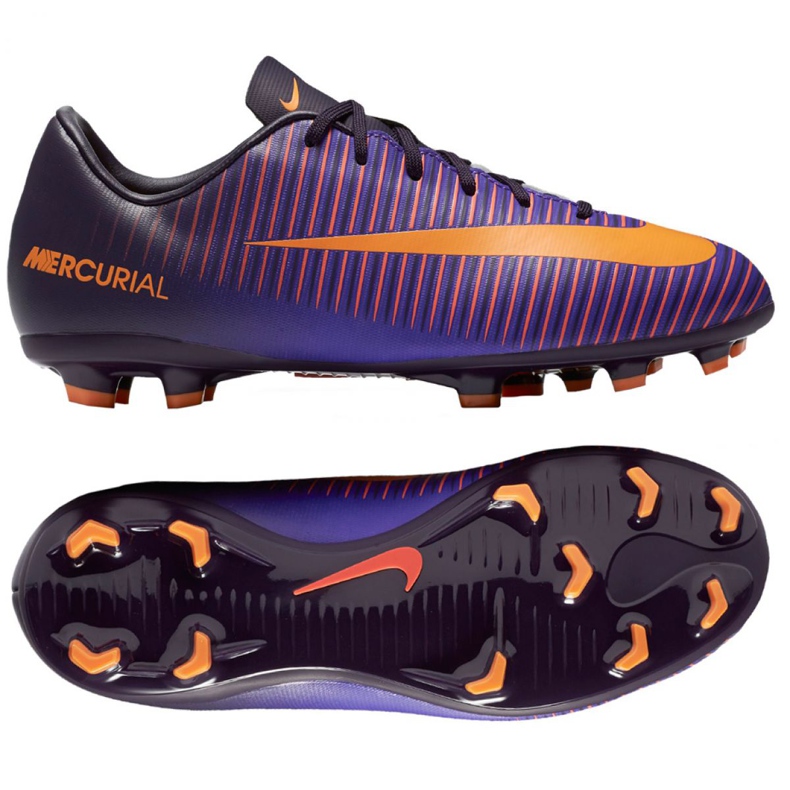 Pantofi de fotbal Nike Mercurial Vapor Xi Fg Jr 831945-585 trandafiri și violete
