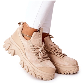 PS1 Încălțăminte sport pentru femei Adidași Bej Mile PS1 Încălțăminte sport pentru femei Adidași Bej Mile