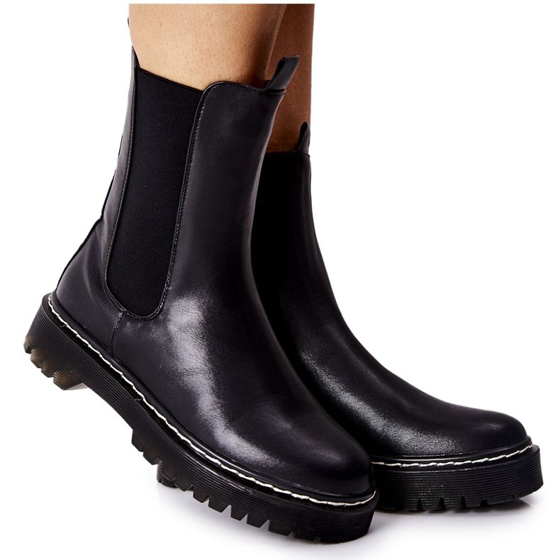 S.Barski Cizme înalte pentru femei Cizme Jodhpur Negru Nemoreva