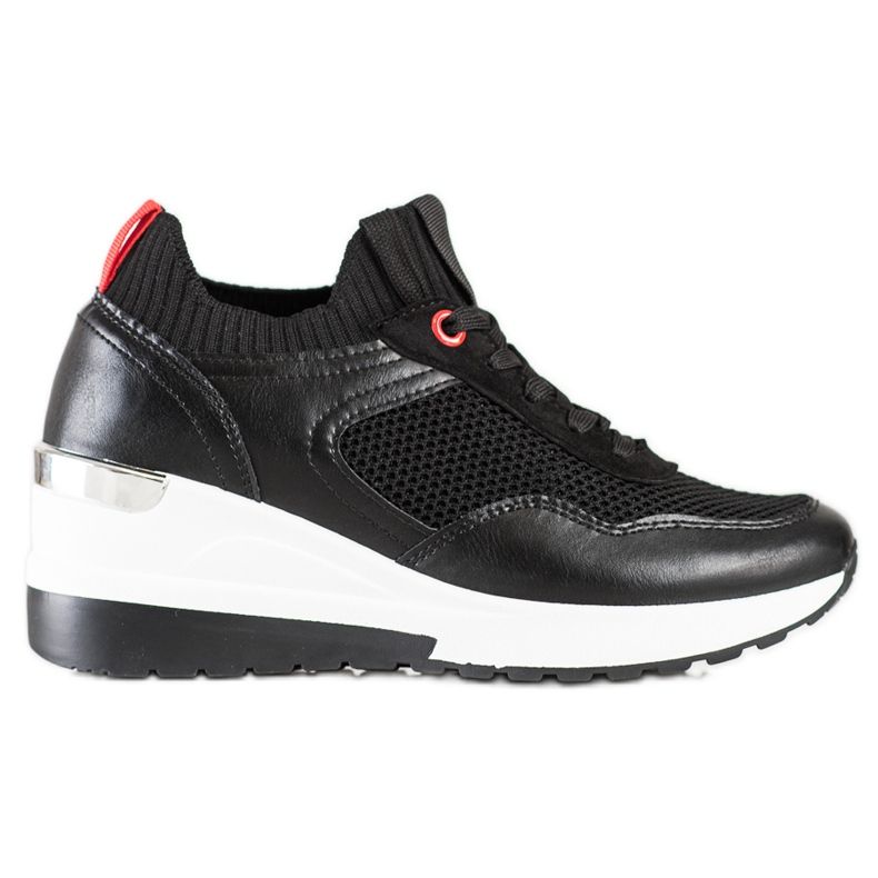 SHELOVET Adidași alunecați cu plasă negru