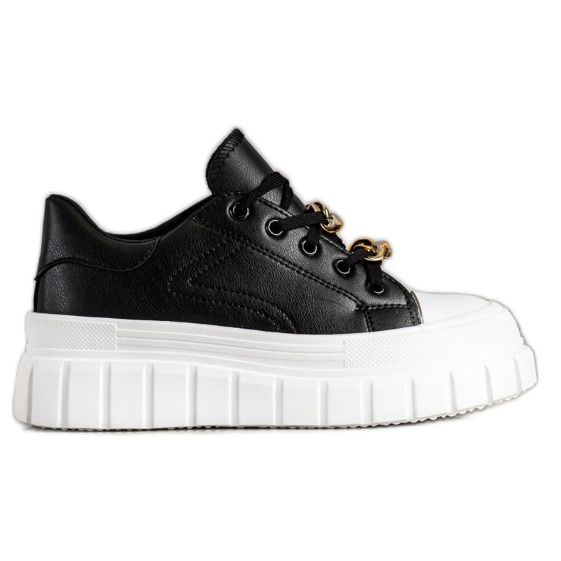 SHELOVET Adidași cu lanț de modă negru