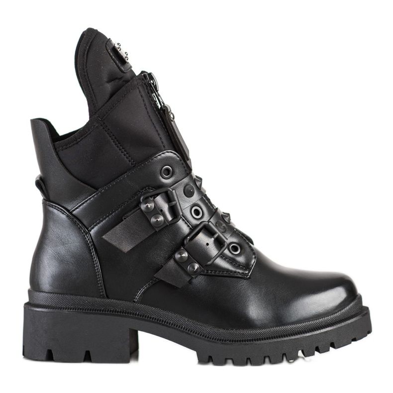 Diamantique Muncitori la modă cu catarame negre negru