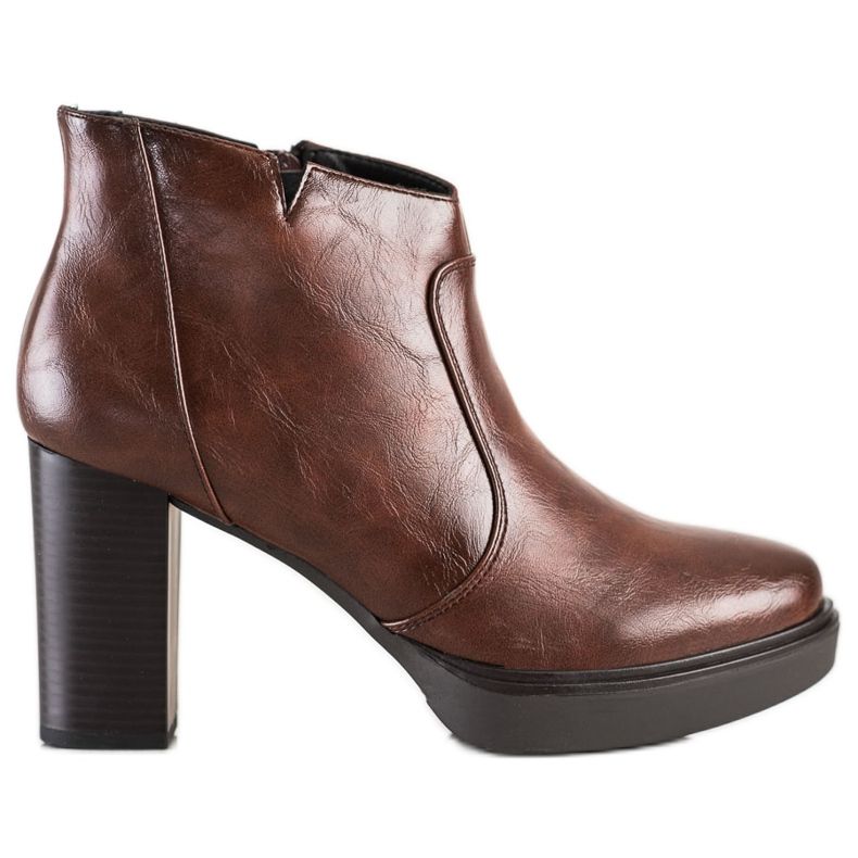 Sabatina Cizme joase pe platformă maro Sabatina Cizme joase pe platformă maro