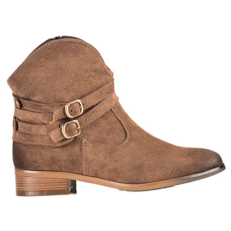 Cizme de cowboy VINCEZA cu catarame maro