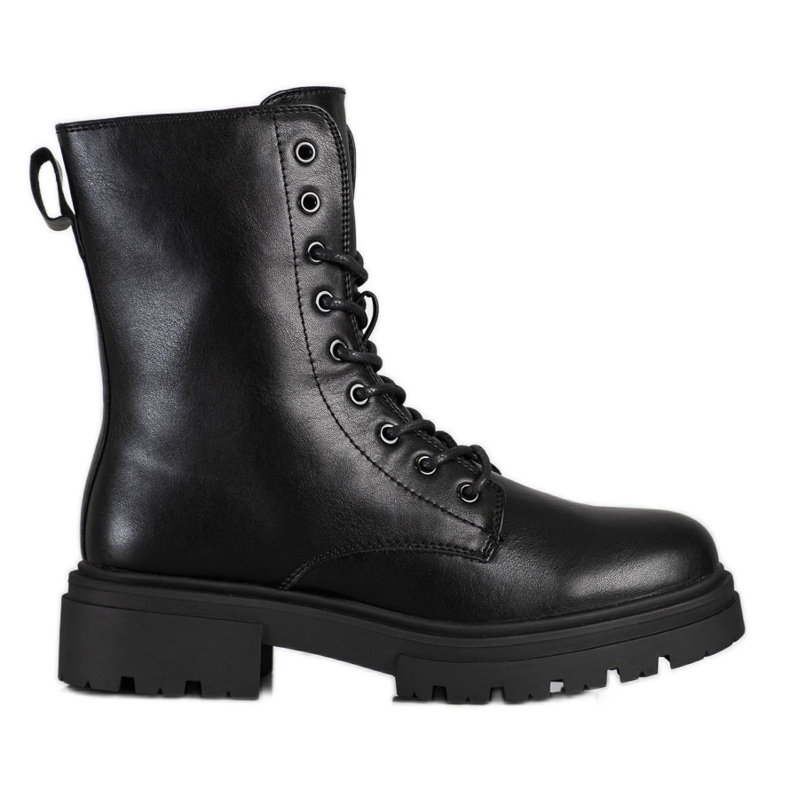 Evento Cizme calde cu piele ecologică negru