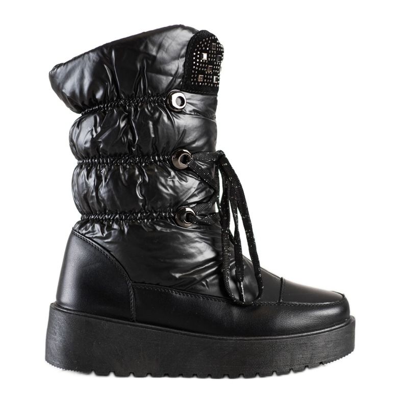 S. BARSKI Stylowe Śniegowce S.BARSKI negru