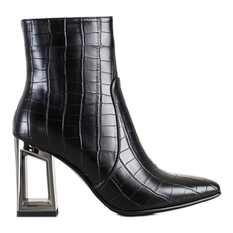 S. BARSKI Cizme cu toc decorativ S.BARSKI negru