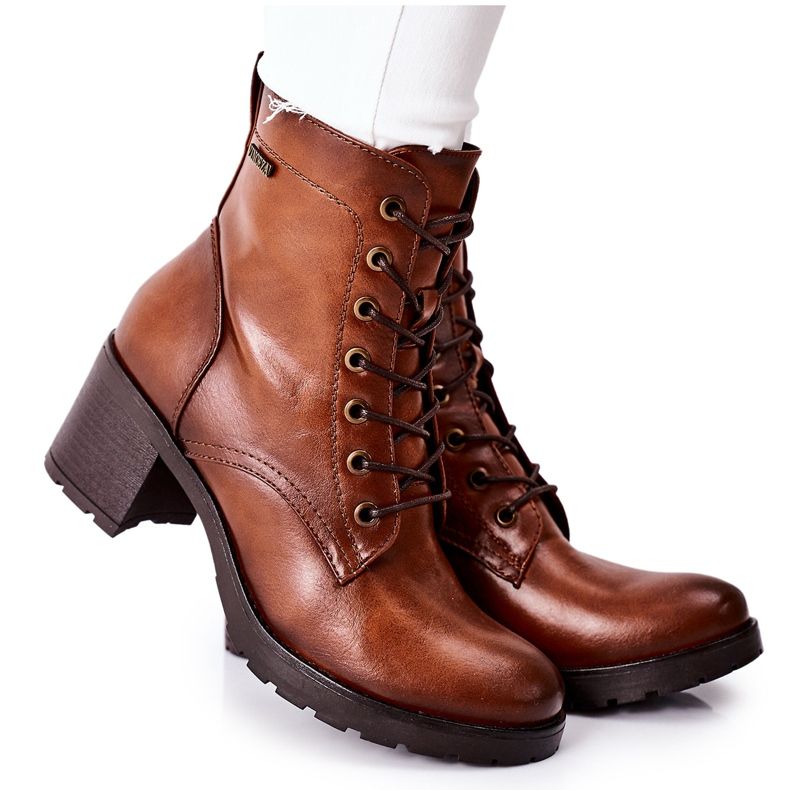 Vinceza Cizme de damă calde pe toc Camel Dunaff maro Vinceza Cizme de damă calde pe toc Camel Dunaff maro