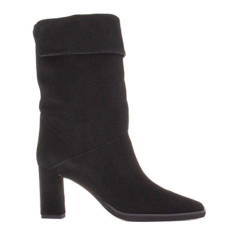 Marco Shoes Cizme cu toc înalt, cu guler întoars negru