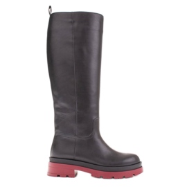 Marco Shoes Cizme Trapper cu partea superioară obișnuită negru Marco Shoes Cizme Trapper cu partea superioară obișnuită negru