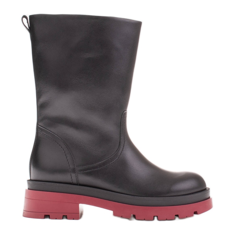 Marco Shoes Cizme de cereale pline pe un trap negru