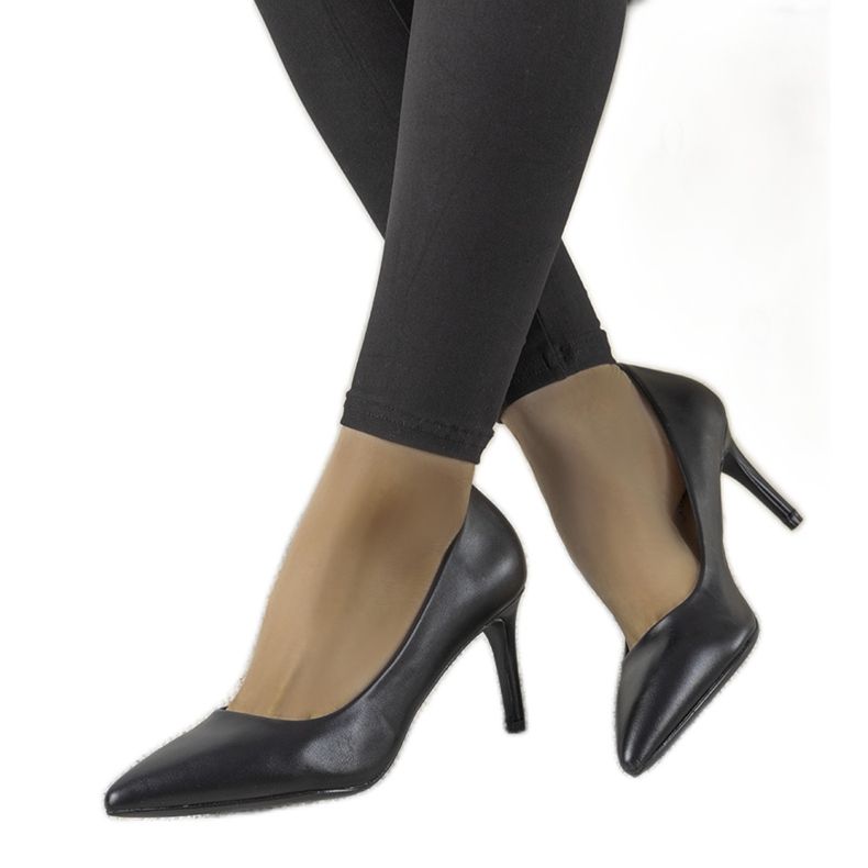 Pompă clasică neagră pe toc stiletto Isla negru