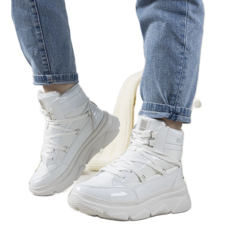 Cizme de zăpadă Big Star LeLia albe pentru femei Cizme de zăpadă Big Star LeLia albe pentru femei