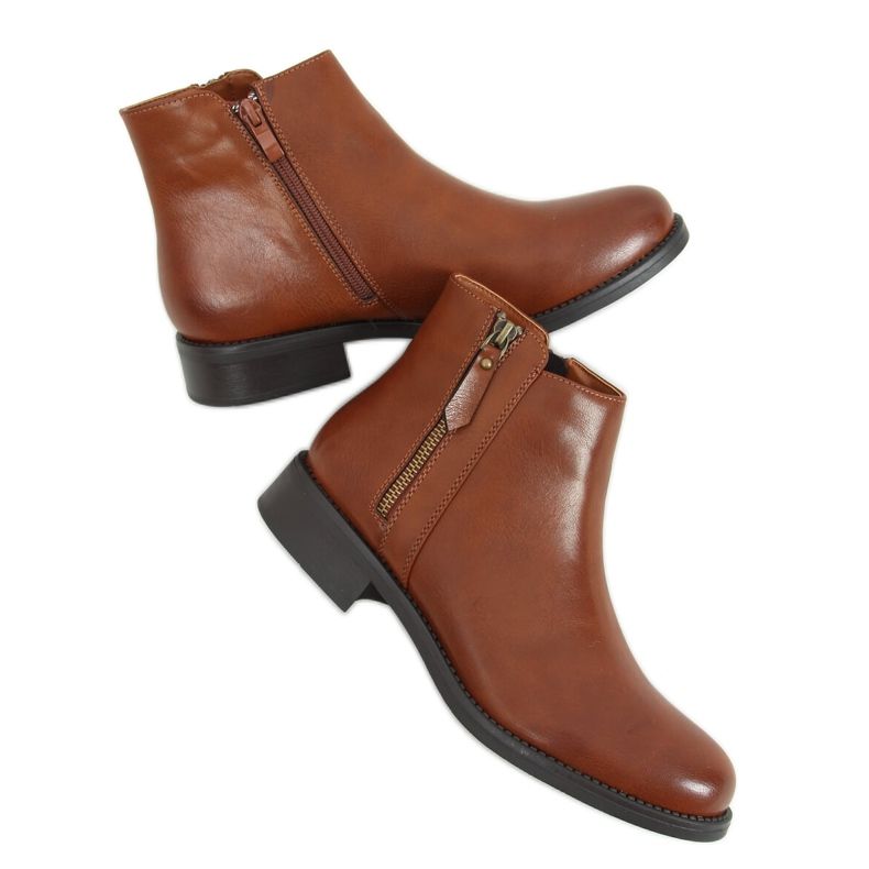 Cizme Chelsea Camel MM-830 Camel pentru femei maro