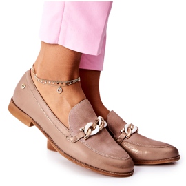 Mocasini cu lacuri Maciejka pentru femei, bej, 4099B-04 / 00-1 Mocasini cu lacuri Maciejka pentru femei, bej, 4099B-04 / 00-1
