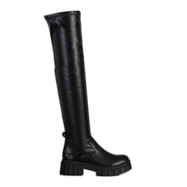 Seastar Cizme cu alunecare înaltă pe platformă negru