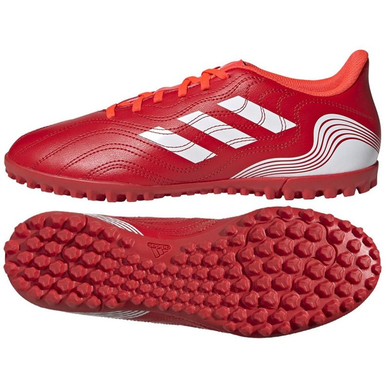 Ghete de fotbal Adidas Copa Sense.4 Tf M FY6179 roșu portocale si rosii