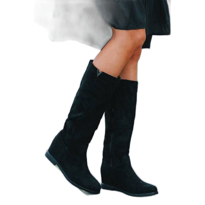 Cizme negre pe panoul acoperit Nana negru