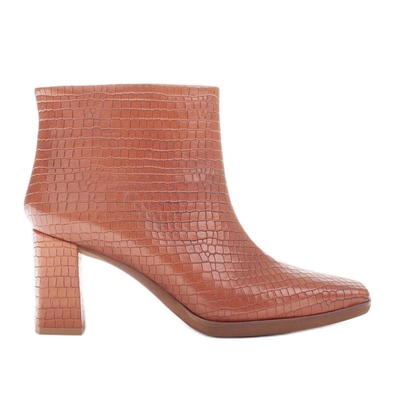 Marco Shoes Cizme combinate din două tipuri de piele maro Marco Shoes Cizme combinate din două tipuri de piele maro