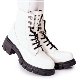 NAVY DOT Cizme pentru femei Trapers Glany White Clethra alb